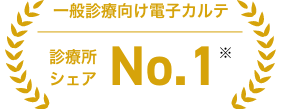 一般診療向け電子カルテ 診療所シェア No.1※