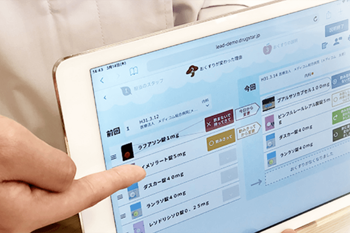 タブレットを使った服薬指導支援
