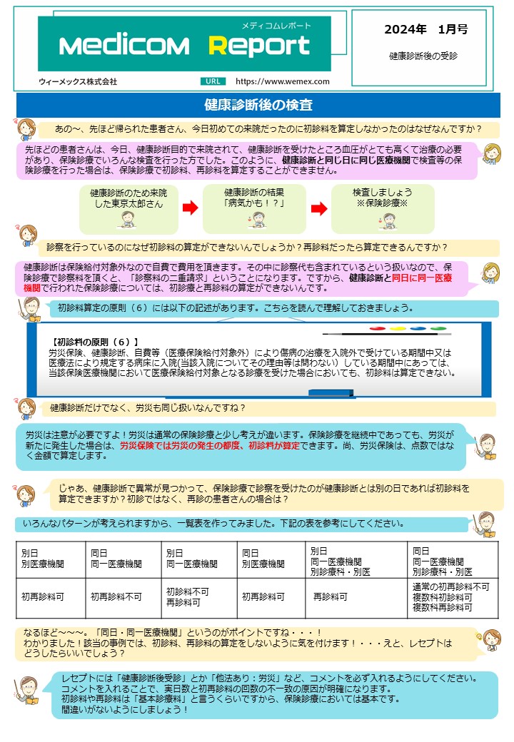 健康診断後の受診